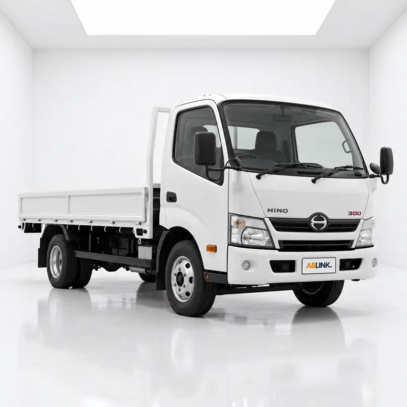 14ft lorry rental Singapore: Hino 300 14ft dropside lorry with ABLINK plate