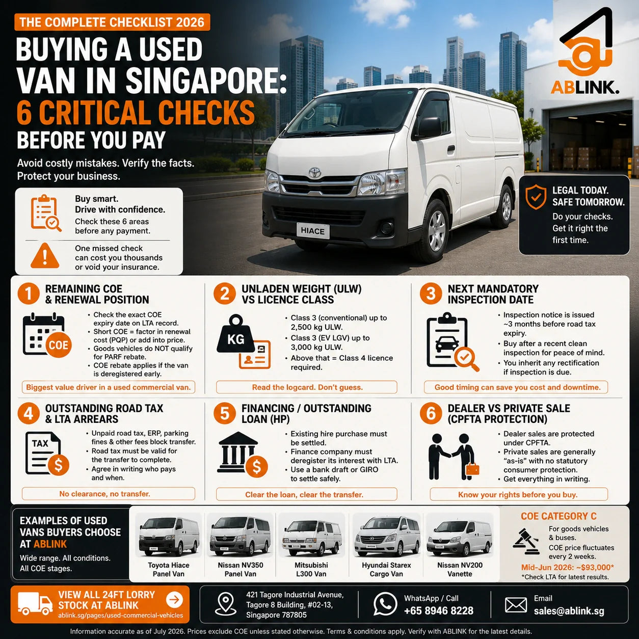 Buying a Used Van in Singapore