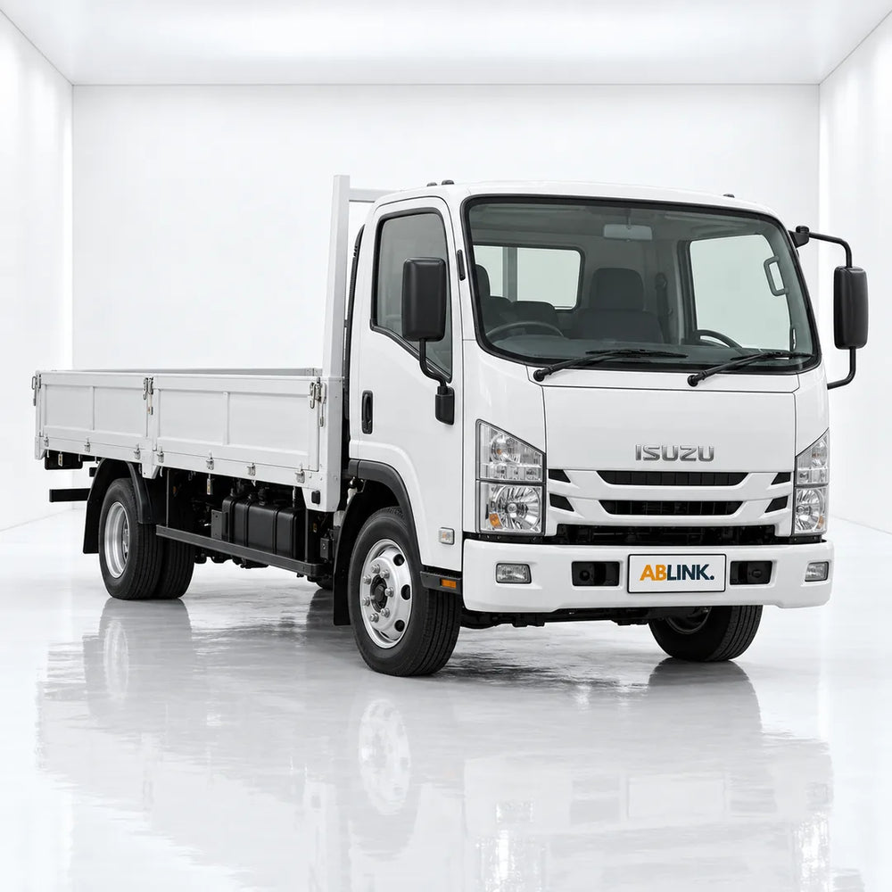White Isuzu 14ft lorry: unladen weight decides Class 3 or Class 4 in Singapore